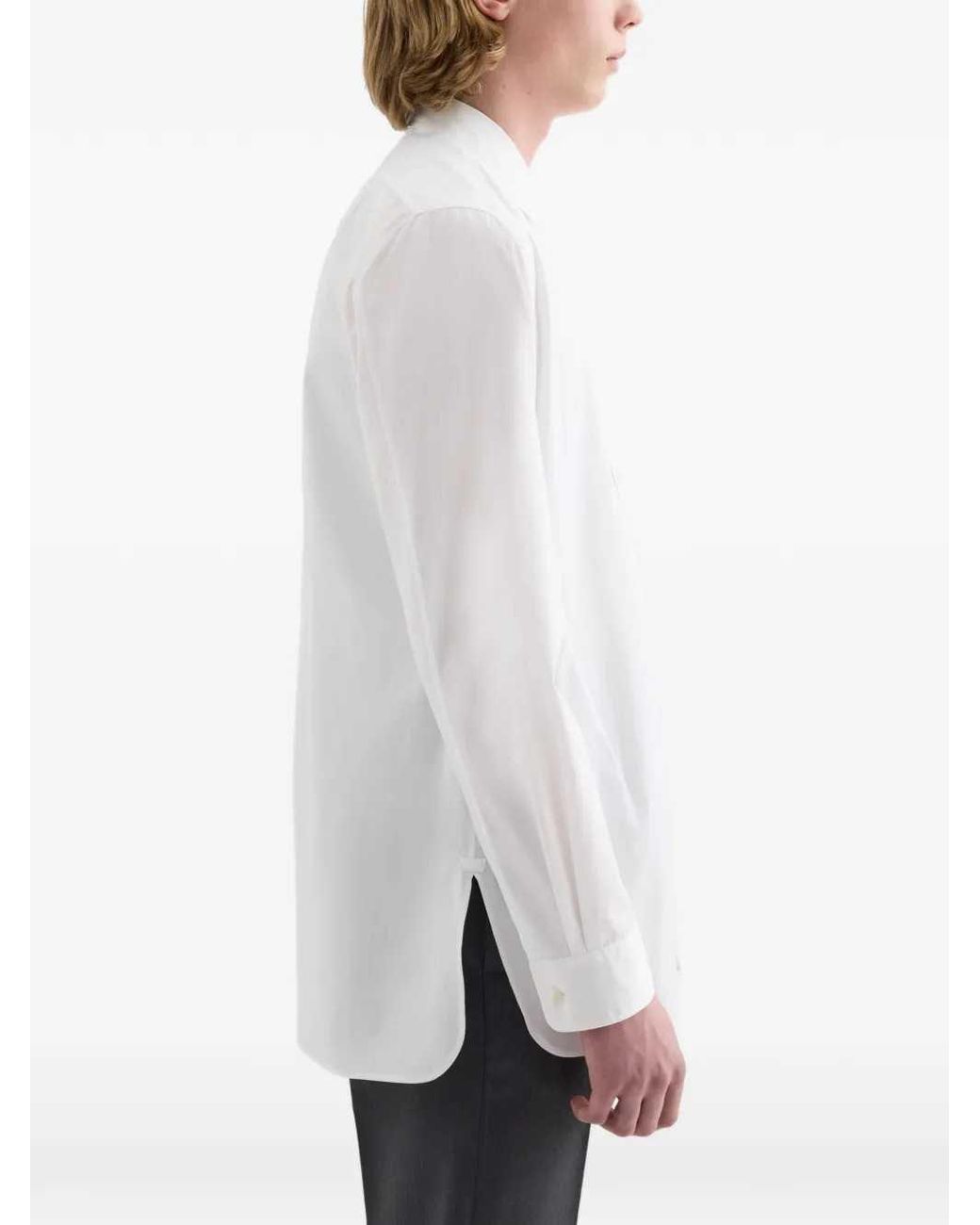 Jil Sander White Cotton Poplin Shirt for men