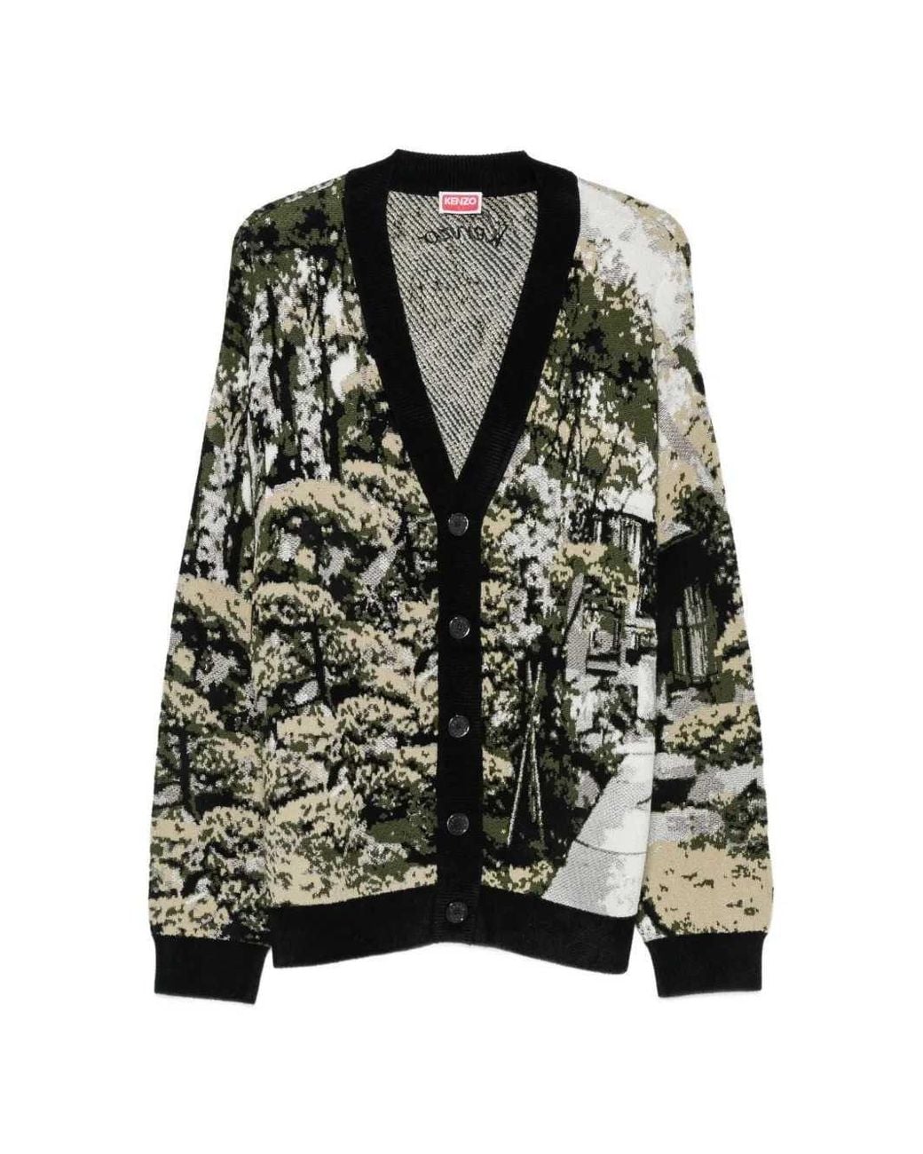 KENZO Black Japanese Garden Cardigan for men
