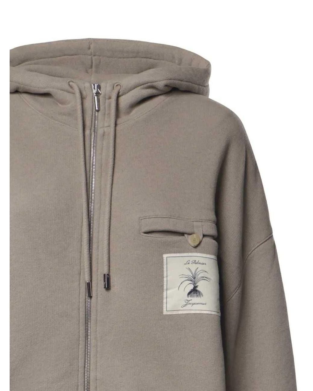 Jacquemus Gray The Torneo Hoodie for men
