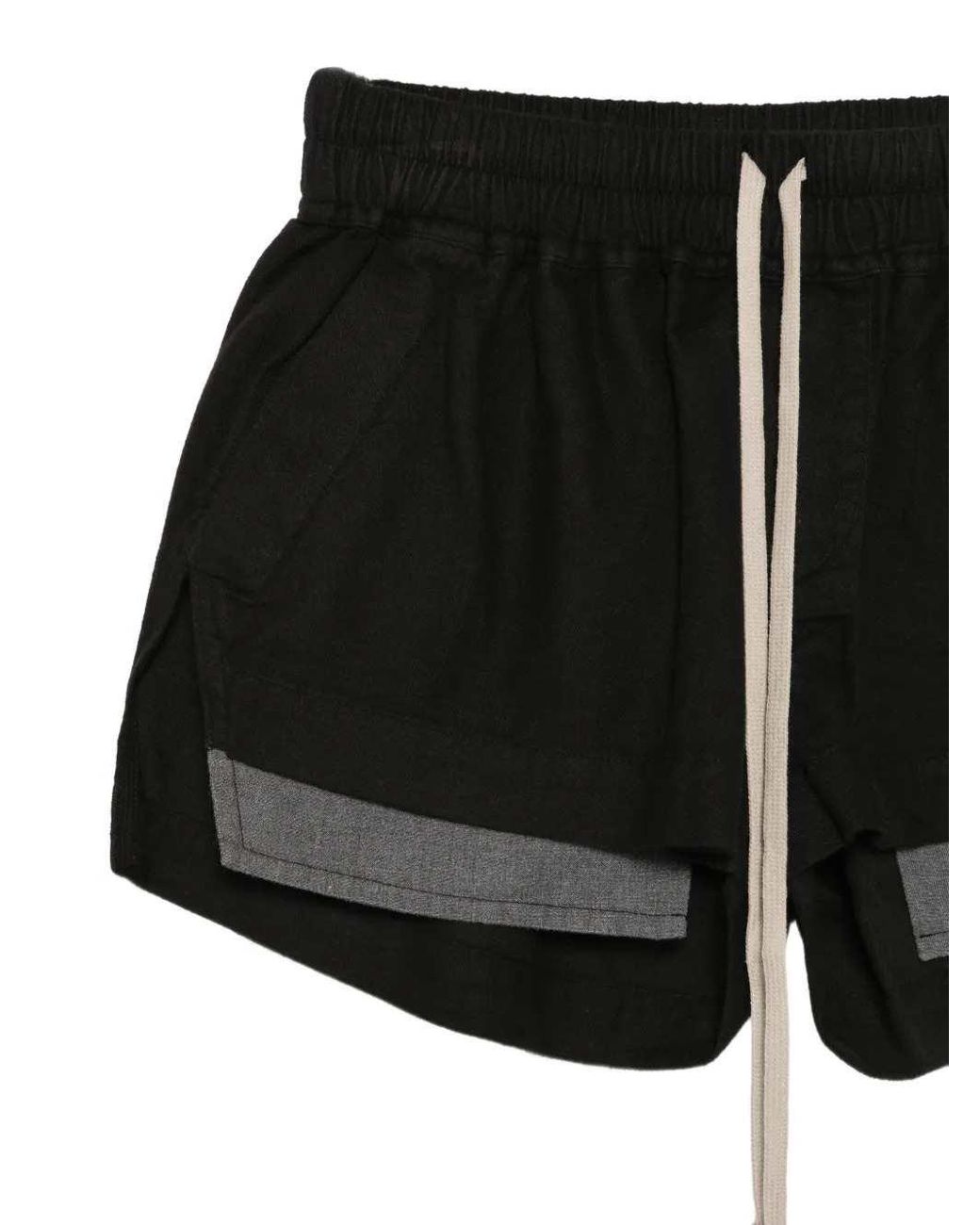Rick Owens Black Drawstring Shorts