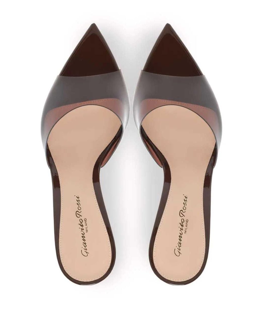 Gianvito Rossi Brown Elle 85Mm Pointed-Toe Sandals