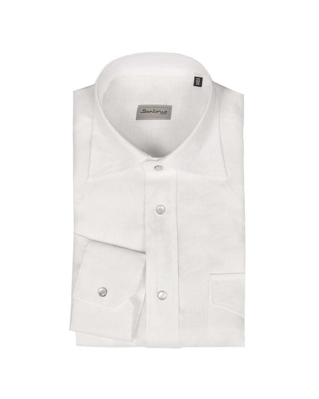 Sartorio Napoli White Button-Down Shirt for men