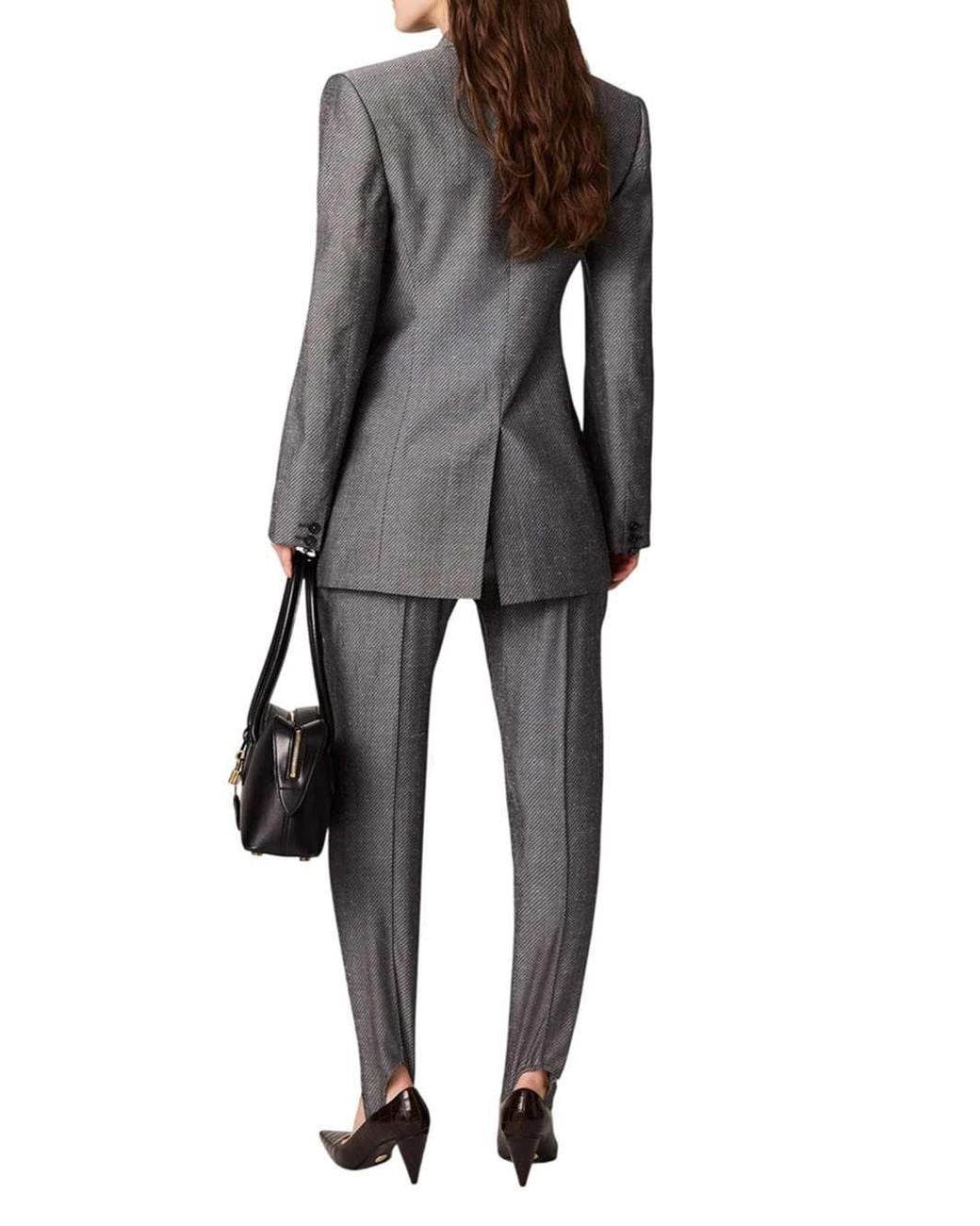 Stella McCartney Gray Tailored Double-Breasted Blazer