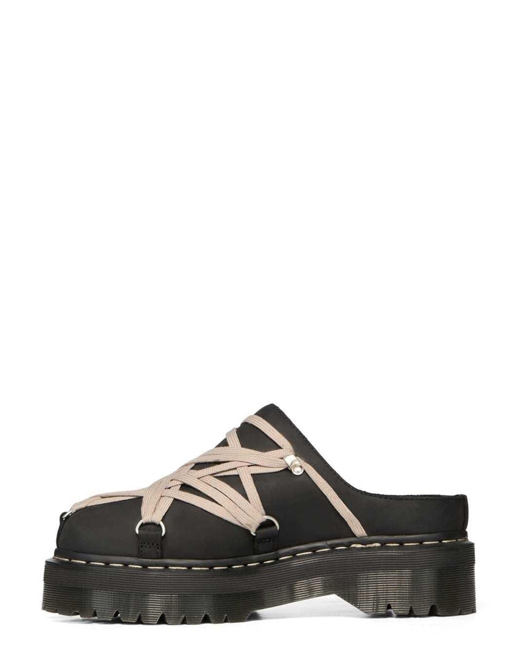 Dr. Martens Black Fw26 Mules With Quad