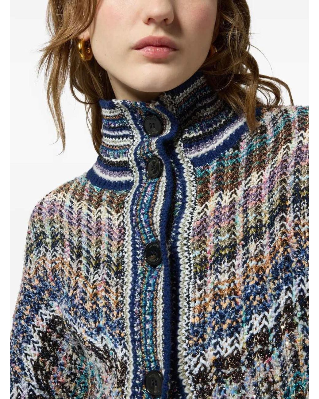 Missoni Gray Zigzag-Pattern Cardigan
