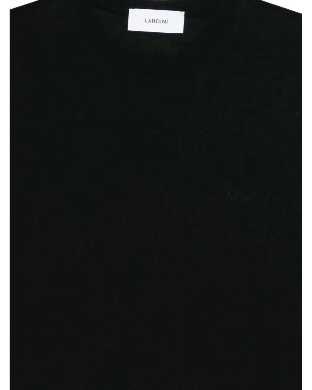 Lardini Black Wool Turtleneck Sweater for men