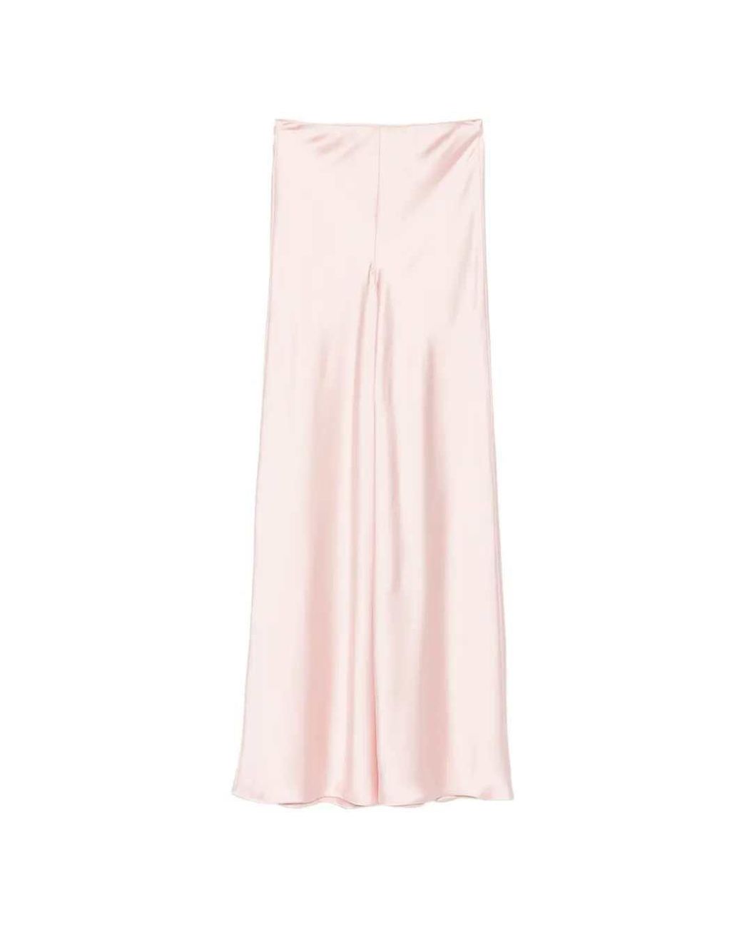 Norma Kamali Pink Wide Leg Trousers With A Satin Finish