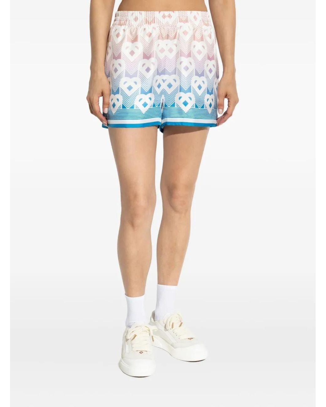Casablanca Blue Monogram Print Shorts