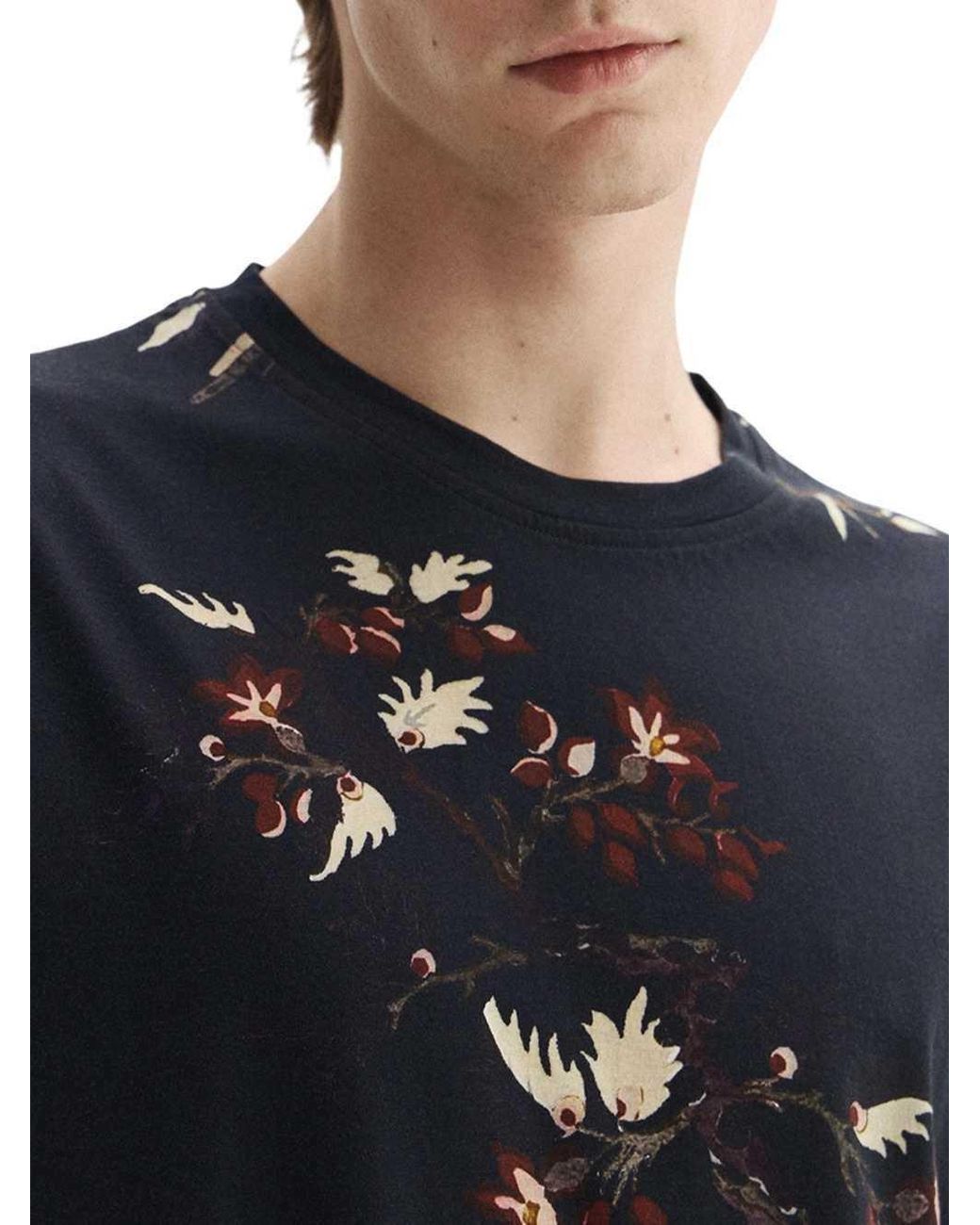 Etro Blue Roma Long-Sleeve Crew-Neck Top for men