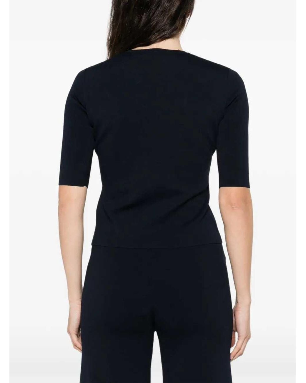 Max Mara Blue Embossed Top