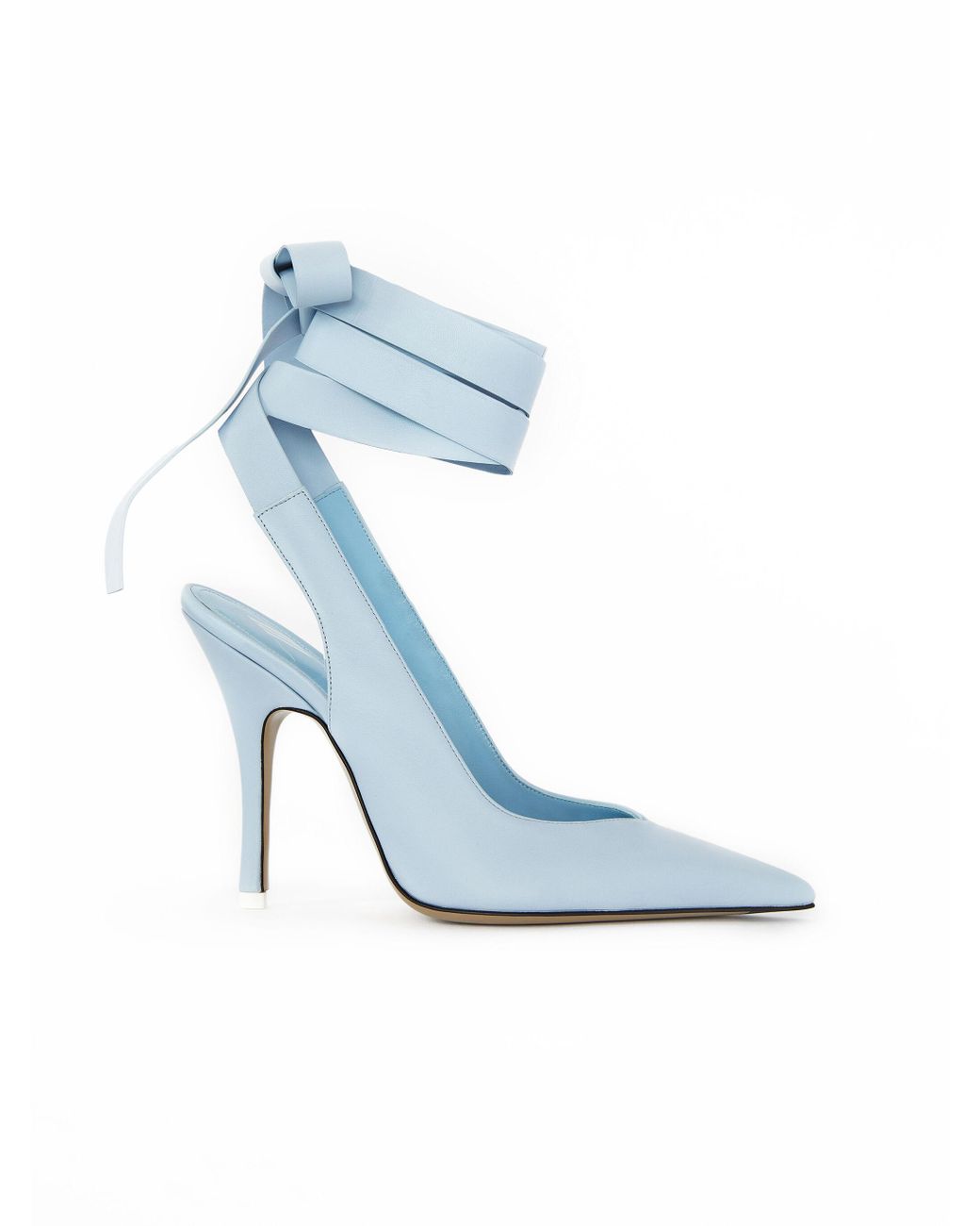 The Attico ''venus'' Sky Blue Ribbon Slingback