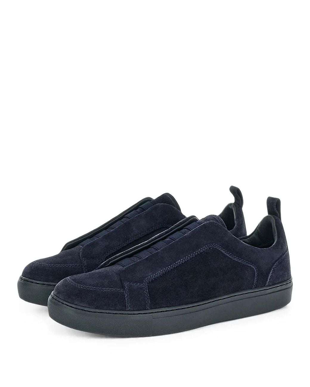 Paul & Shark Blue Suede Slip-On Sneakers for men