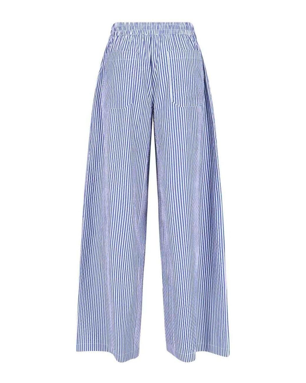 P.A.R.O.S.H. Blue Striped Trousers