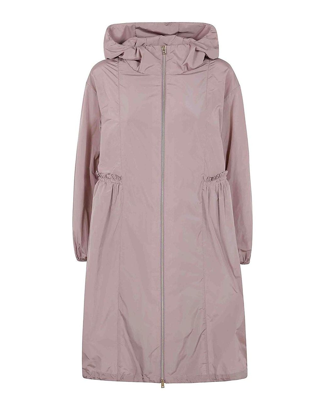 Herno Purple Midi Hooded Jacket