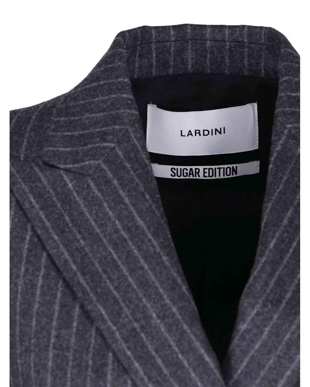 Lardini Blue Double-Breasted Wool Blazer