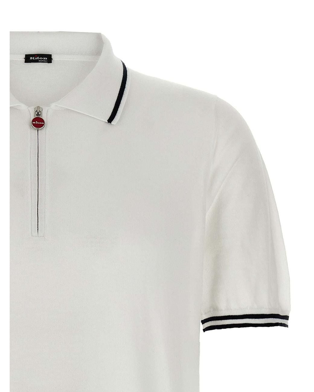 Kiton White Ciro Polo Shirt for men