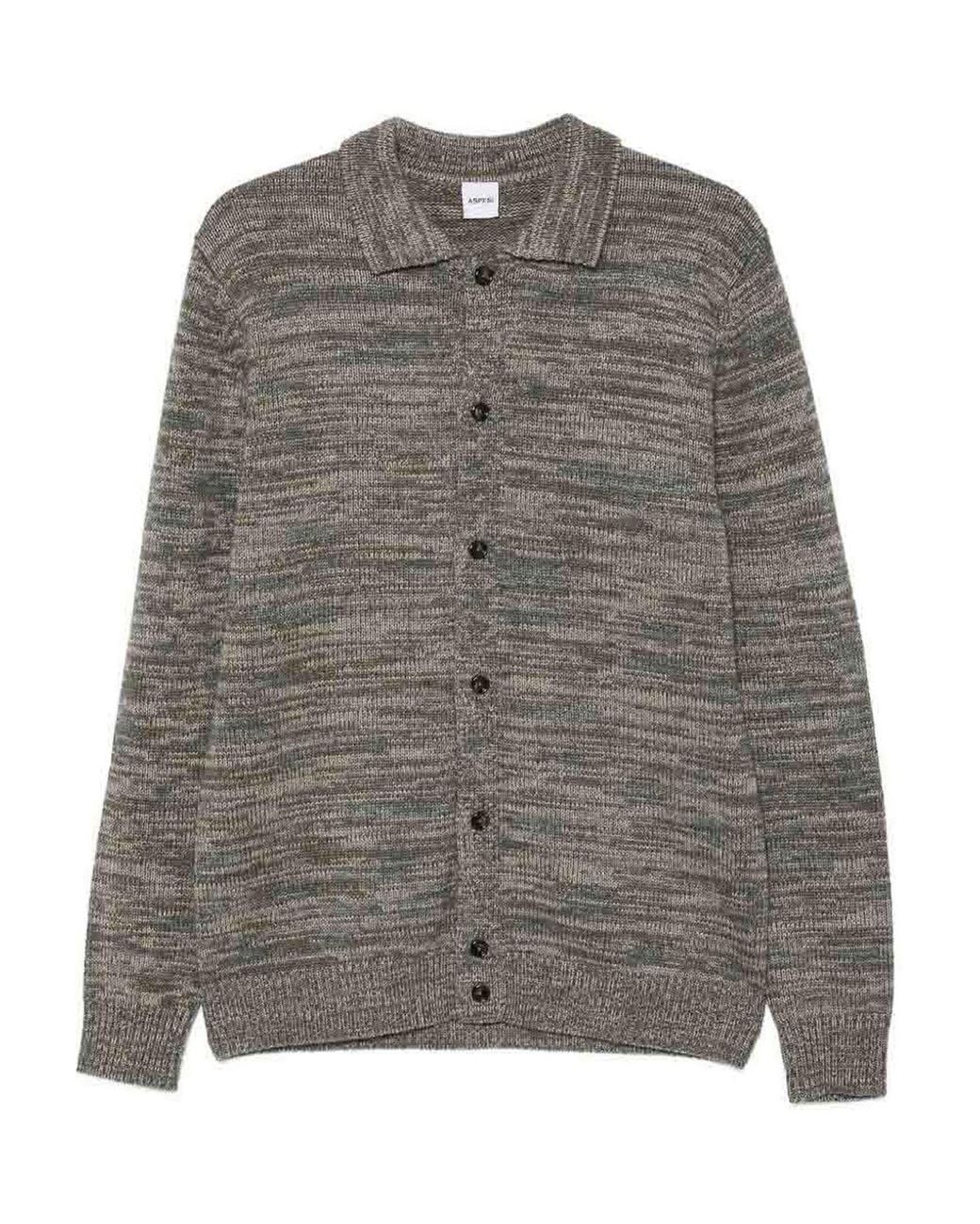 Aspesi Gray Military Wool Yak for men