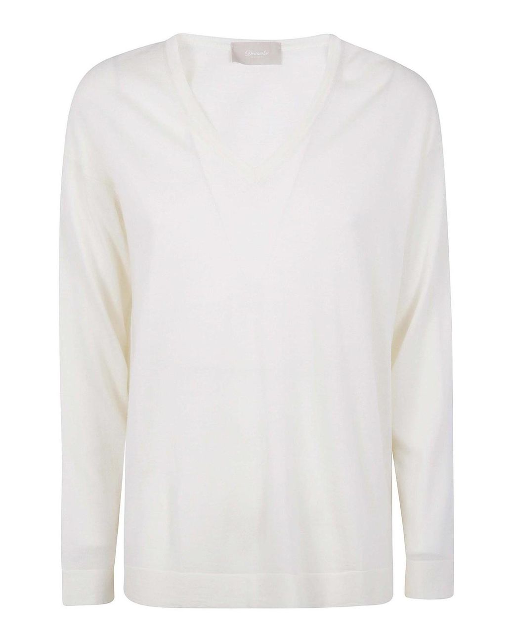 Suéter Cuello Redondo Drumohr de color White