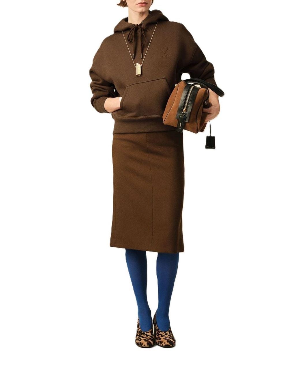 Sudadera AMI de color Brown