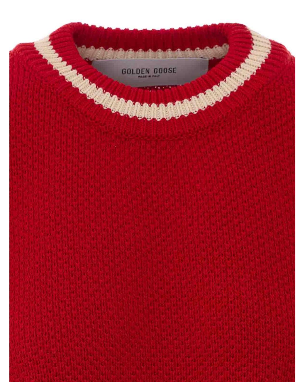 Golden Goose Deluxe Brand Red Golden Logo Sweater