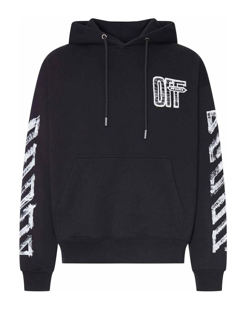 Off-White c/o Virgil Abloh Blue Hoodie With Arrow Sketch Print for men