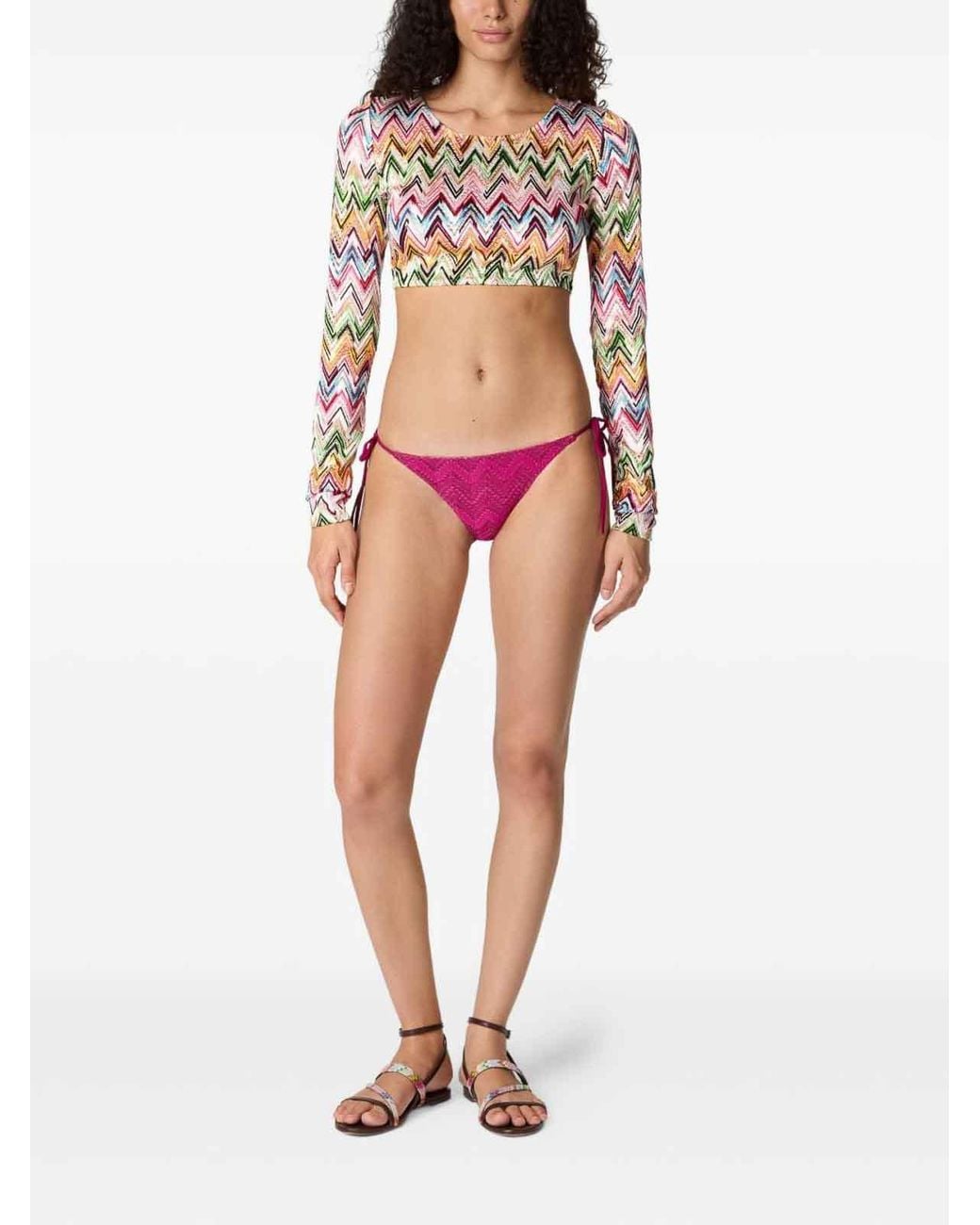 Missoni White And Long-Sleeve Crop Top
