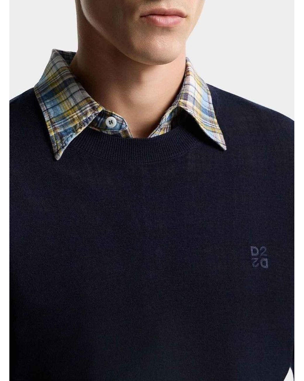 Suéter Cuello Redondo DSquared² de hombre de color Blue