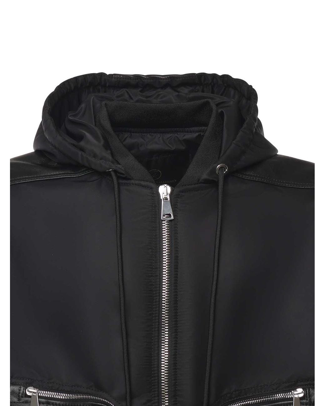 Giuliano Galiano Black Gourch Bomber Jacket for men