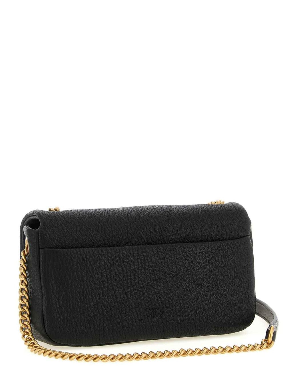 Pinko Black Love Birds' Shoulder Bag