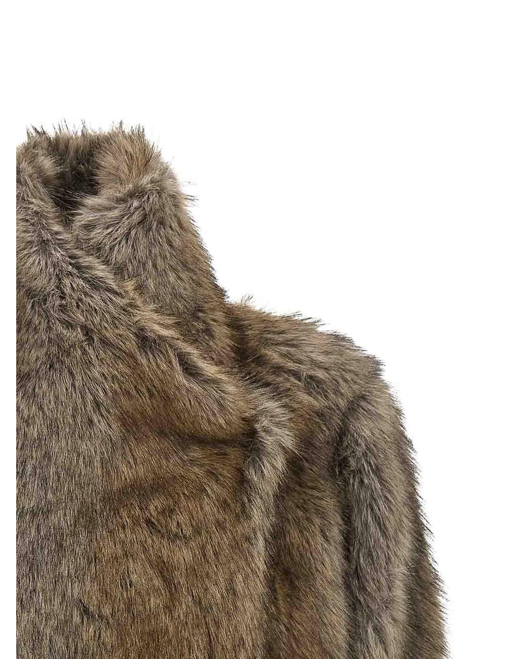 BB COUTURE Brown Eco-Fur Coat