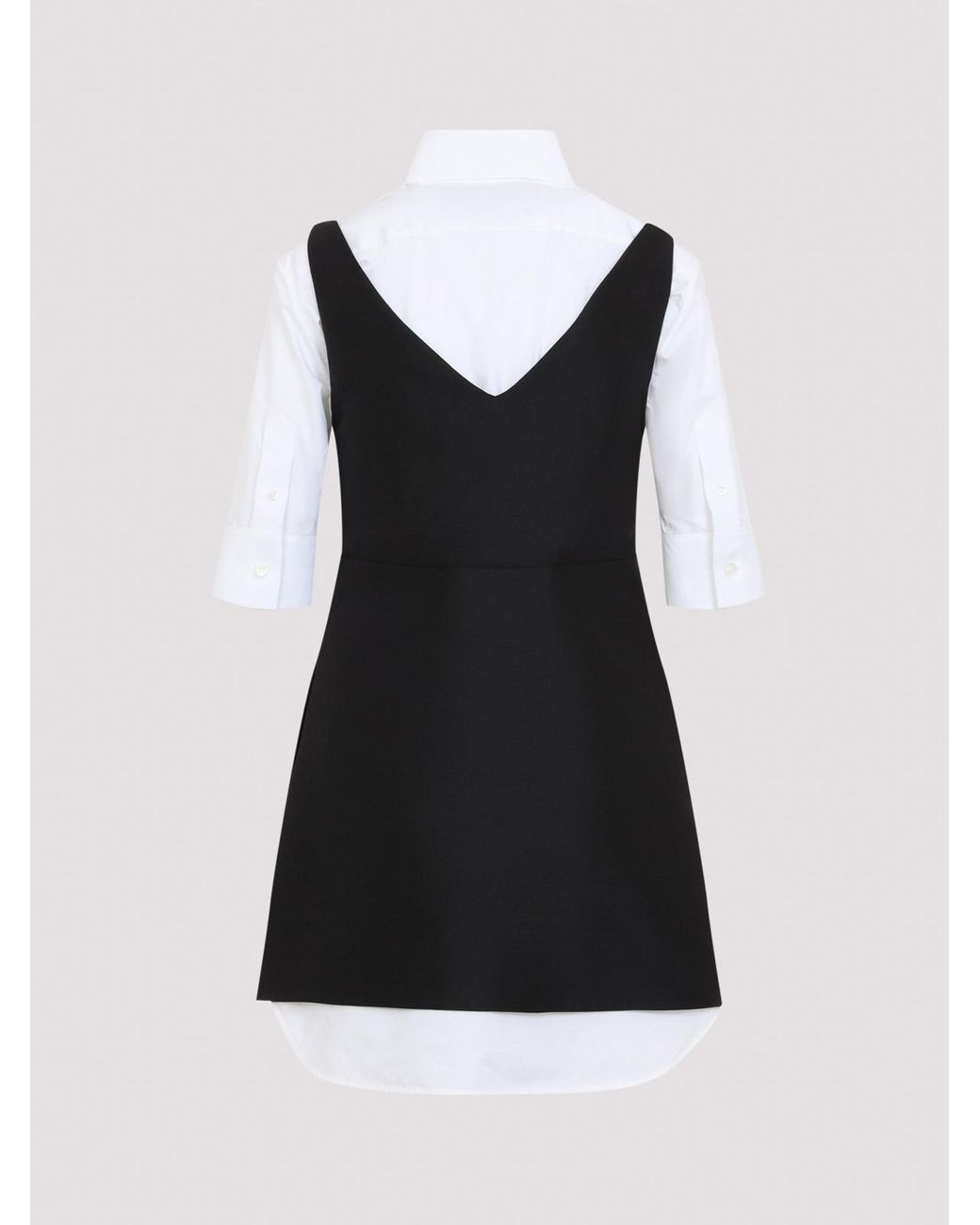 Balenciaga Black Hybrid Shirt Dress
