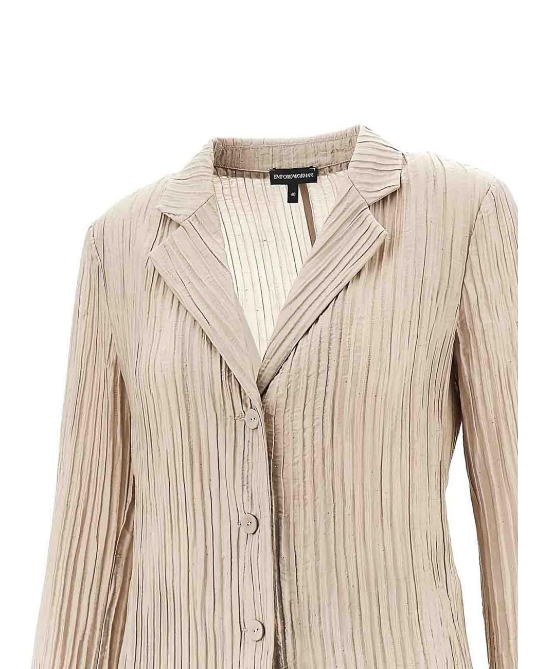 Emporio Armani Natural Single-Breasted Jacket