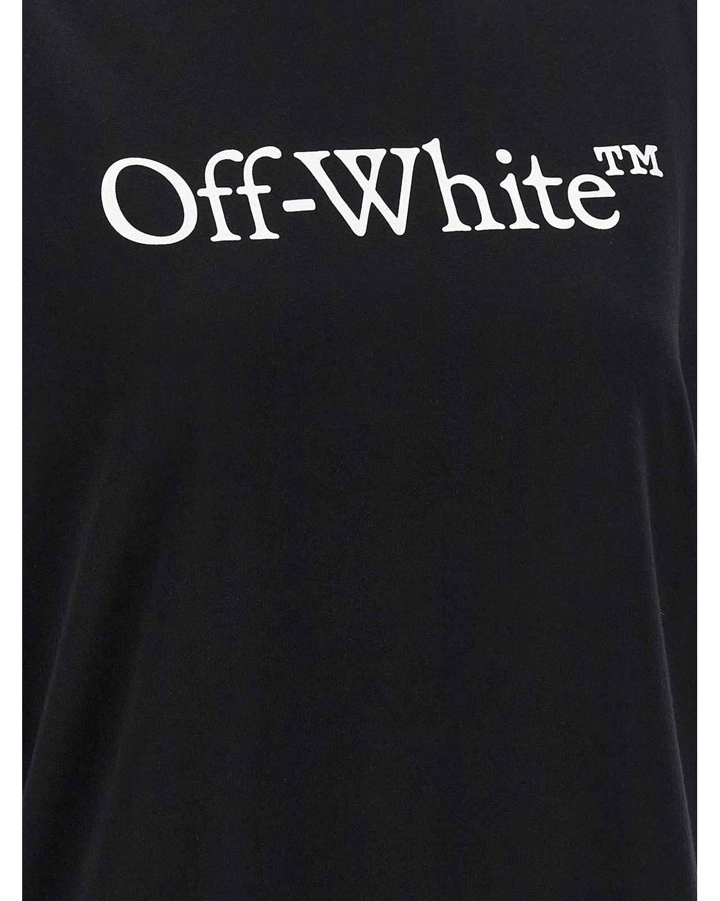 Off-White c/o Virgil Abloh Black Big Logo Bookish' T-Shirt