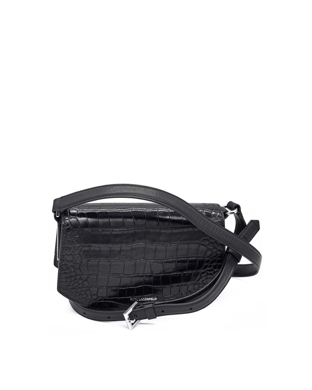Karl Lagerfeld Blue K/Studio Crossbody Croc