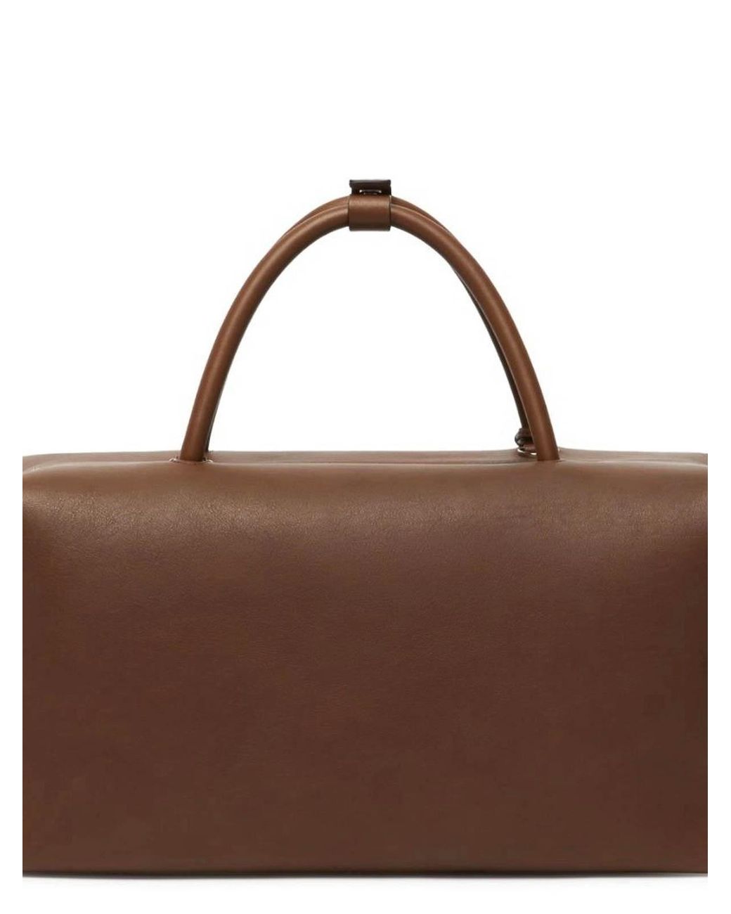 Max Mara Brown Large Leather Satchel Bag With Pockets