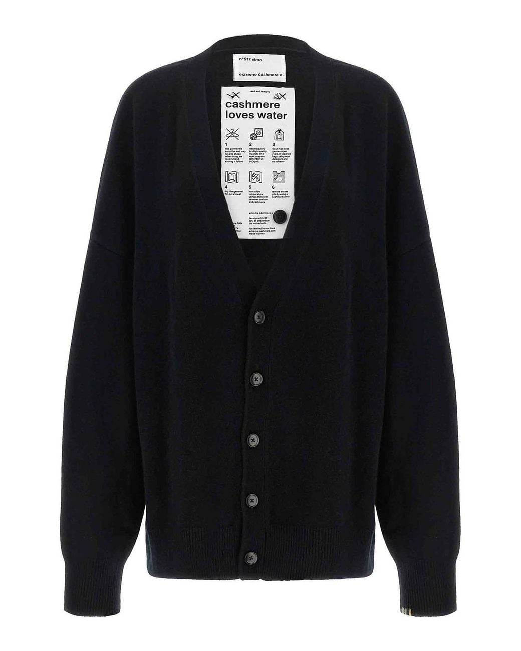 Extreme Cashmere Black N517 Simo Cashmere Cardigan