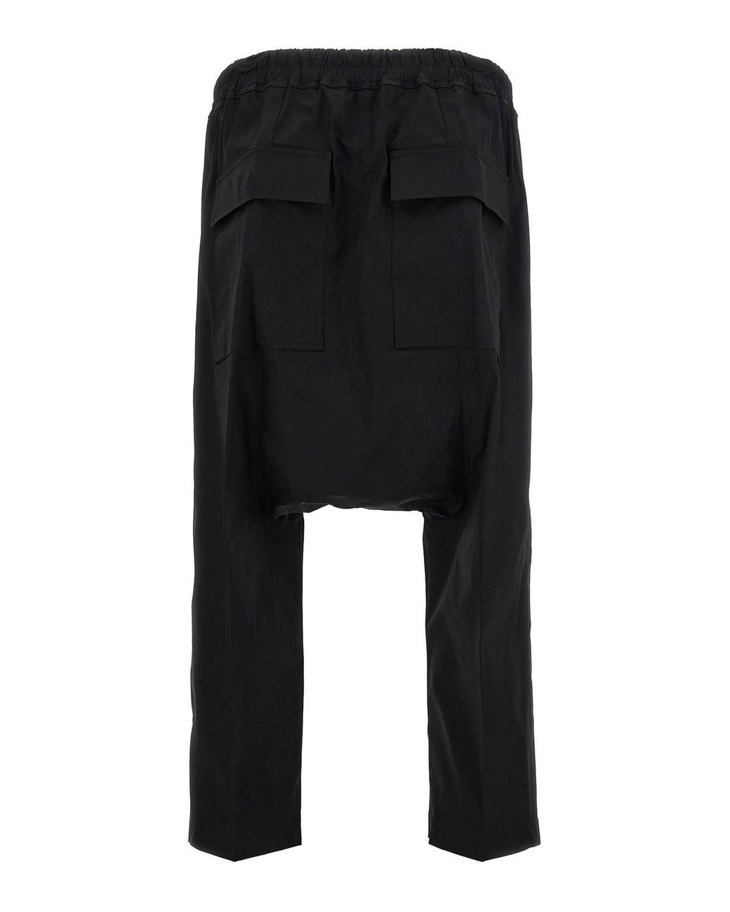 Rick Owens Black Drawstring Cropped' Pants for men