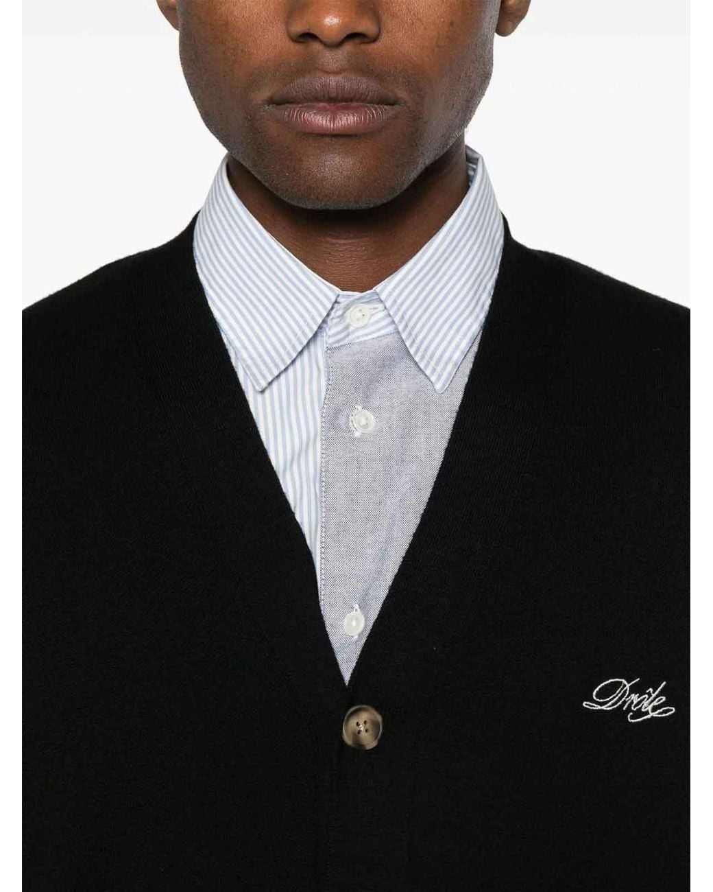 Drole de Monsieur Black Top Le Cardigan Drle for men
