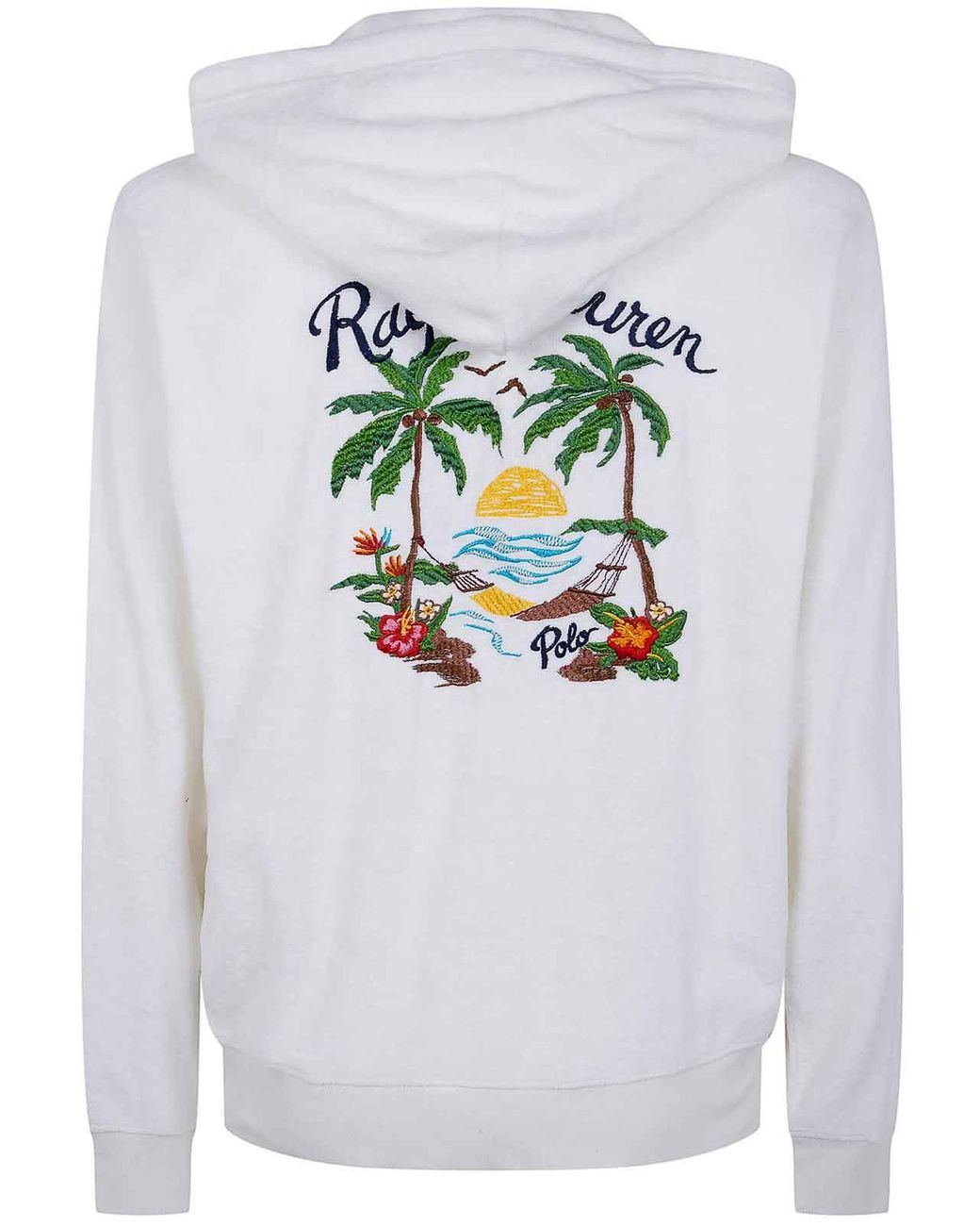 Polo Ralph Lauren Blue Hooded Full Zip Long Sleeves Sweatshirt for men