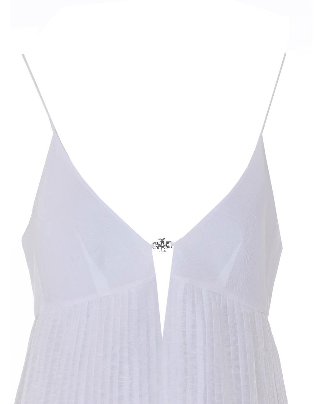 Tory Burch White Waisted Linen Dress