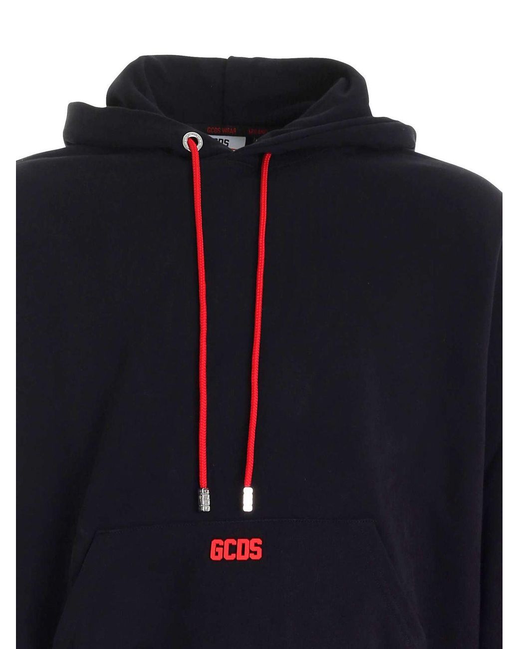 Gcds Blue Maxi Sweatshirt Featuring Rubber Logo for men