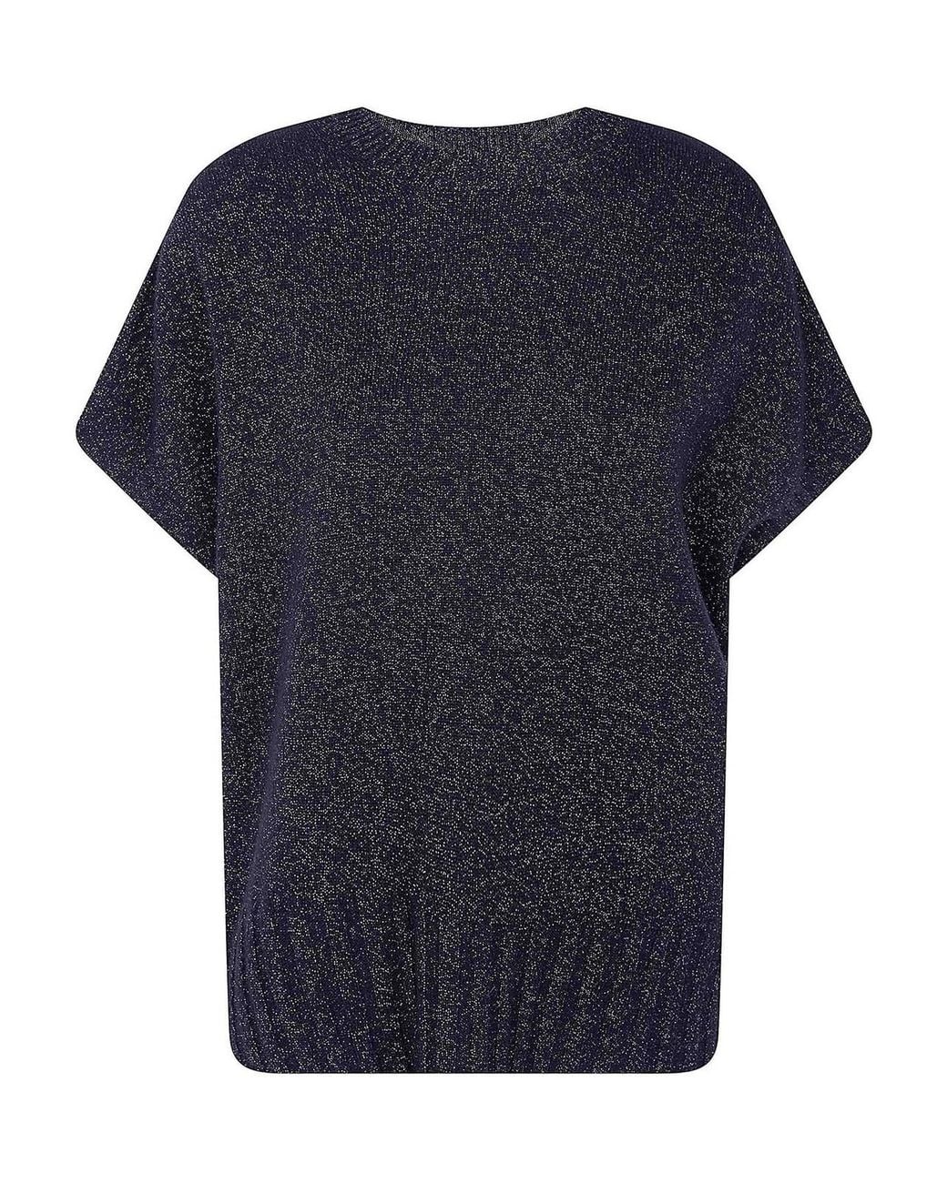 Twinset Blue Sleeveless Round Neck Sweater