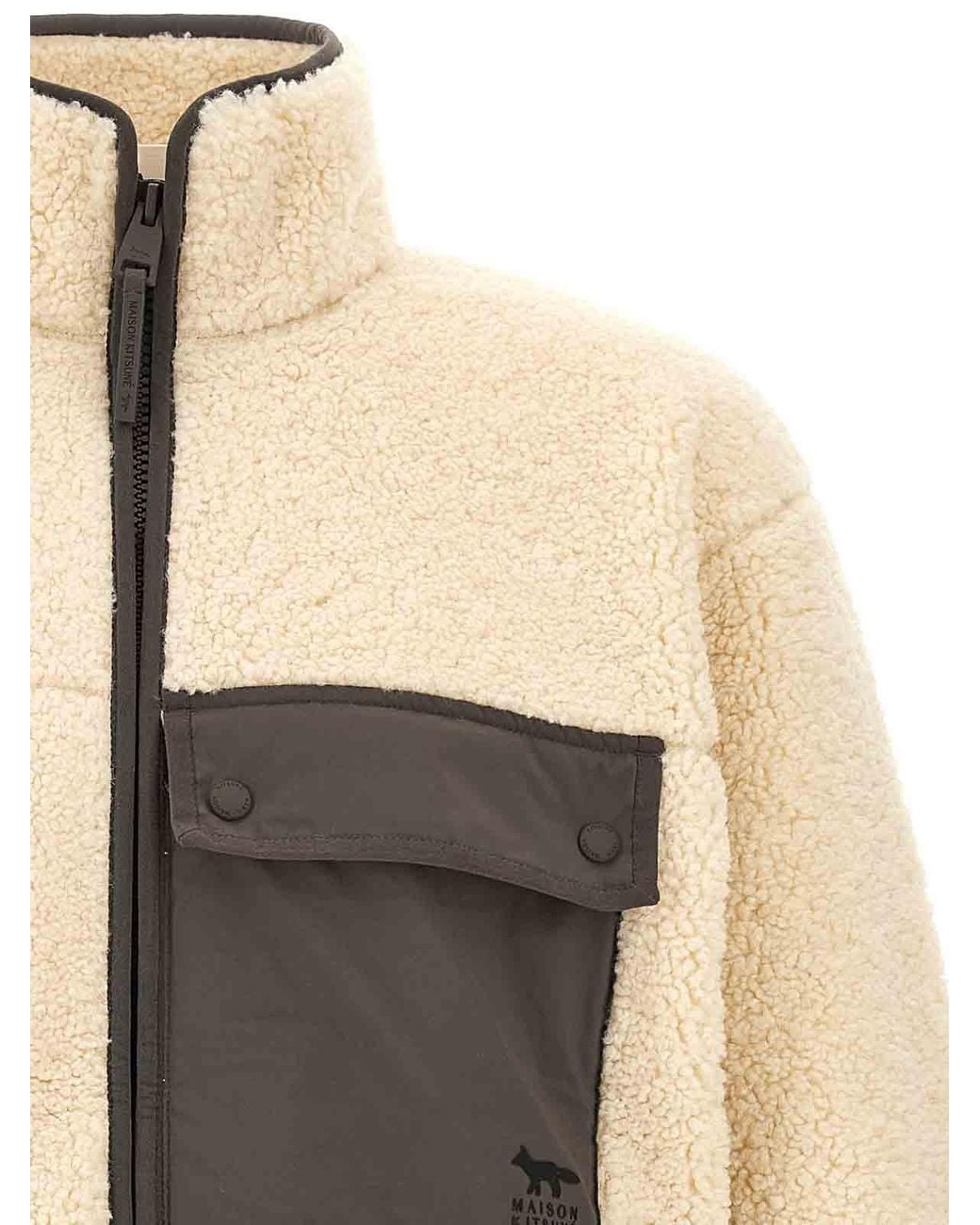Maison Kitsuné Natural Bouclette Fleece Jacket for men