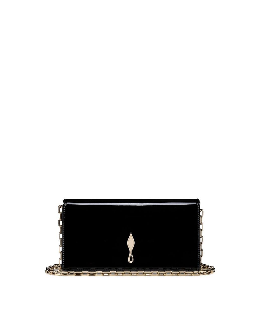 Christian Louboutin Black Bettina Patent Calfskin Clutch