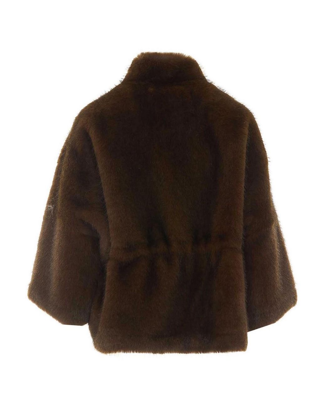 VALENTINI 1972 Brown Faux Fur Cape