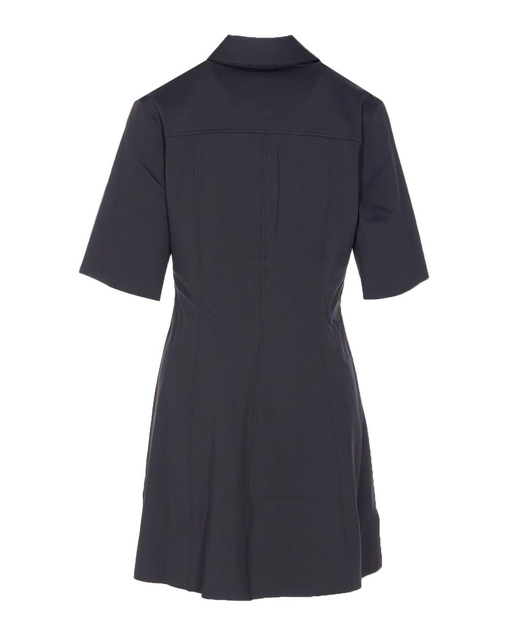 Ganni Blue Scuba Neoprene Dress
