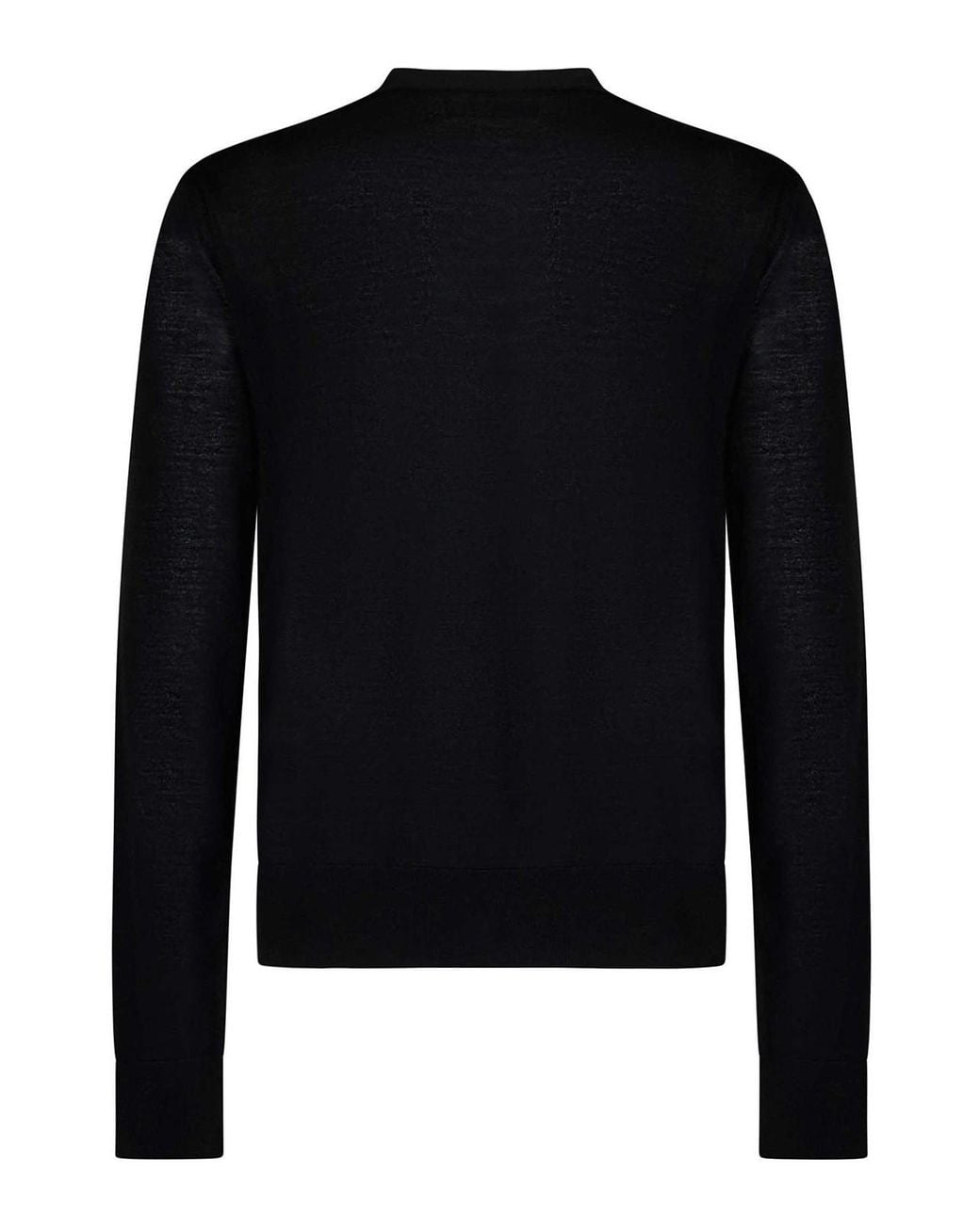 DSquared² Black Tricot Wool V-Neck Cardigan for men