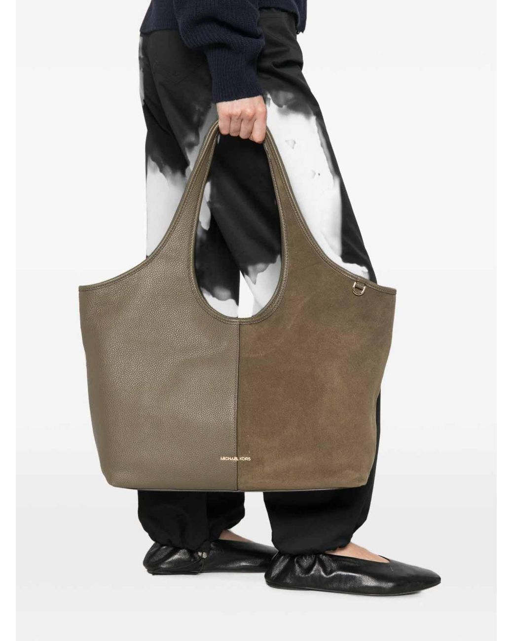 Michael Kors Brown Shopping Bag With Smooth Leather