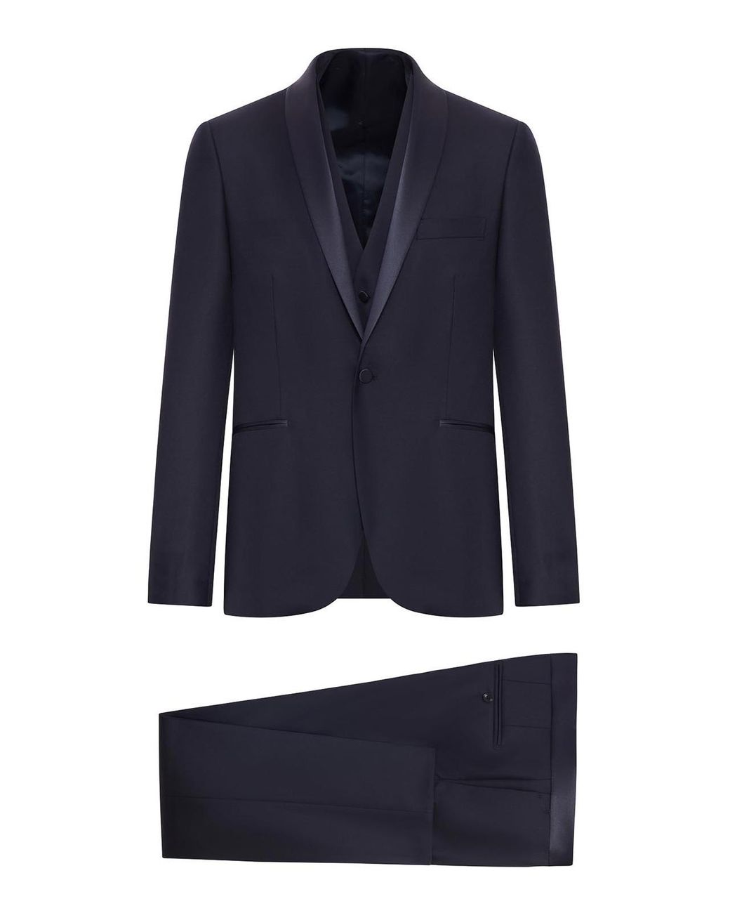 Tagliatore Blue Tailored Wool Tuxedo for men