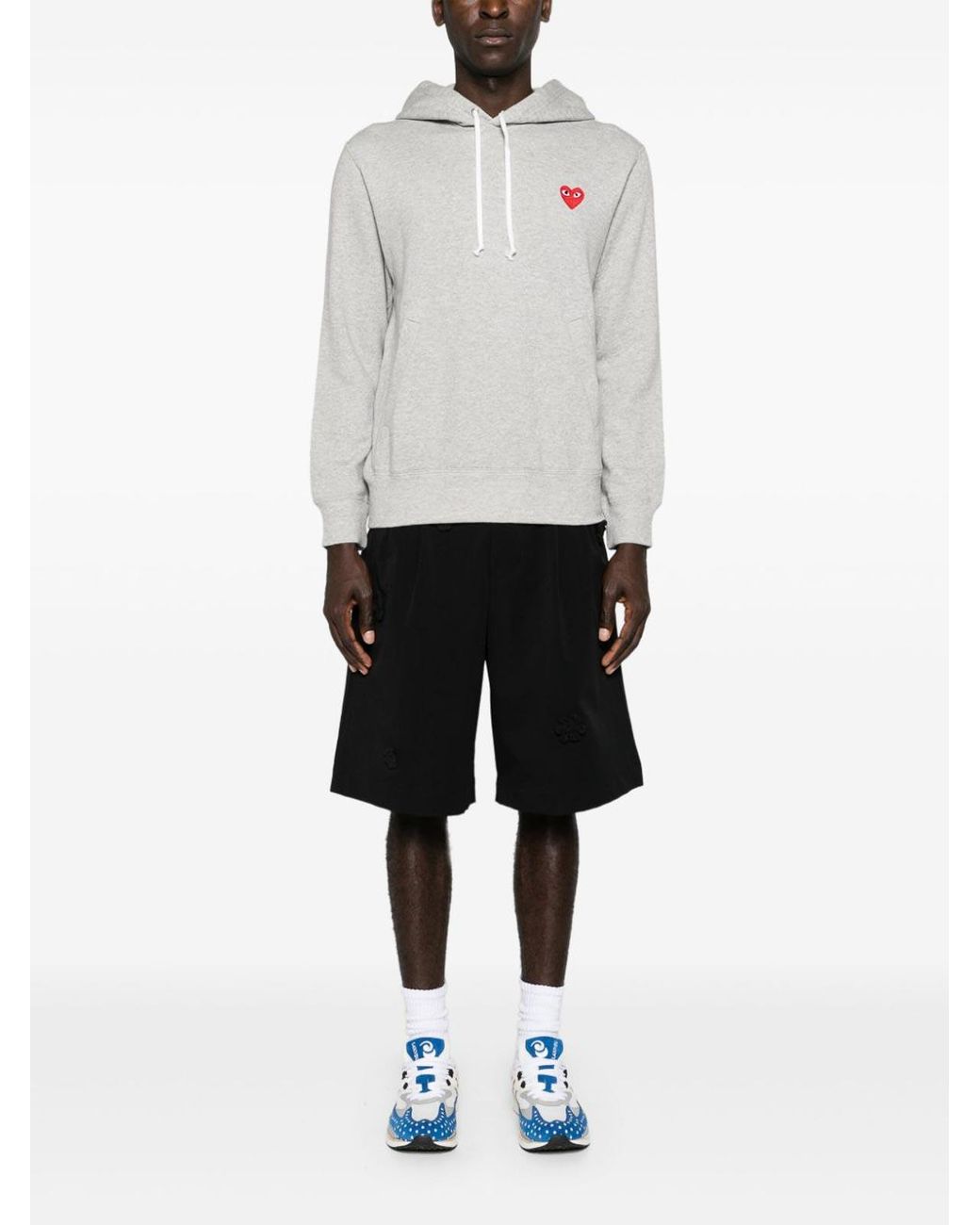 Comme des Garçons Gray Logo Cotton Hoodie